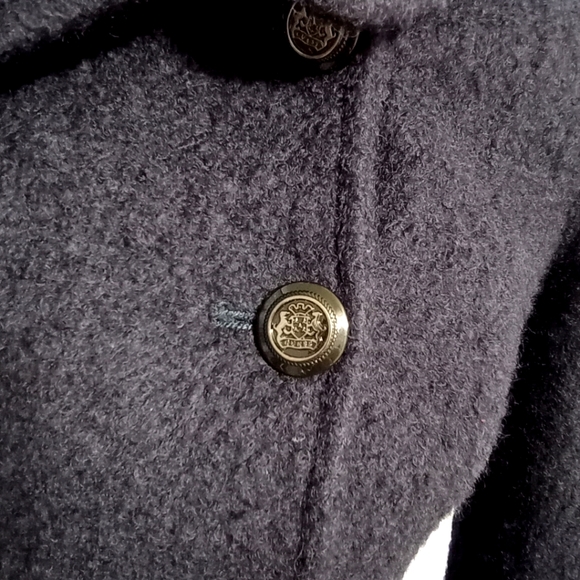 Guess Los Angeles Dark Blue Wool Asymmetrical Women's Blend Coat/Jacket S/Petite - Picture 5 of 17